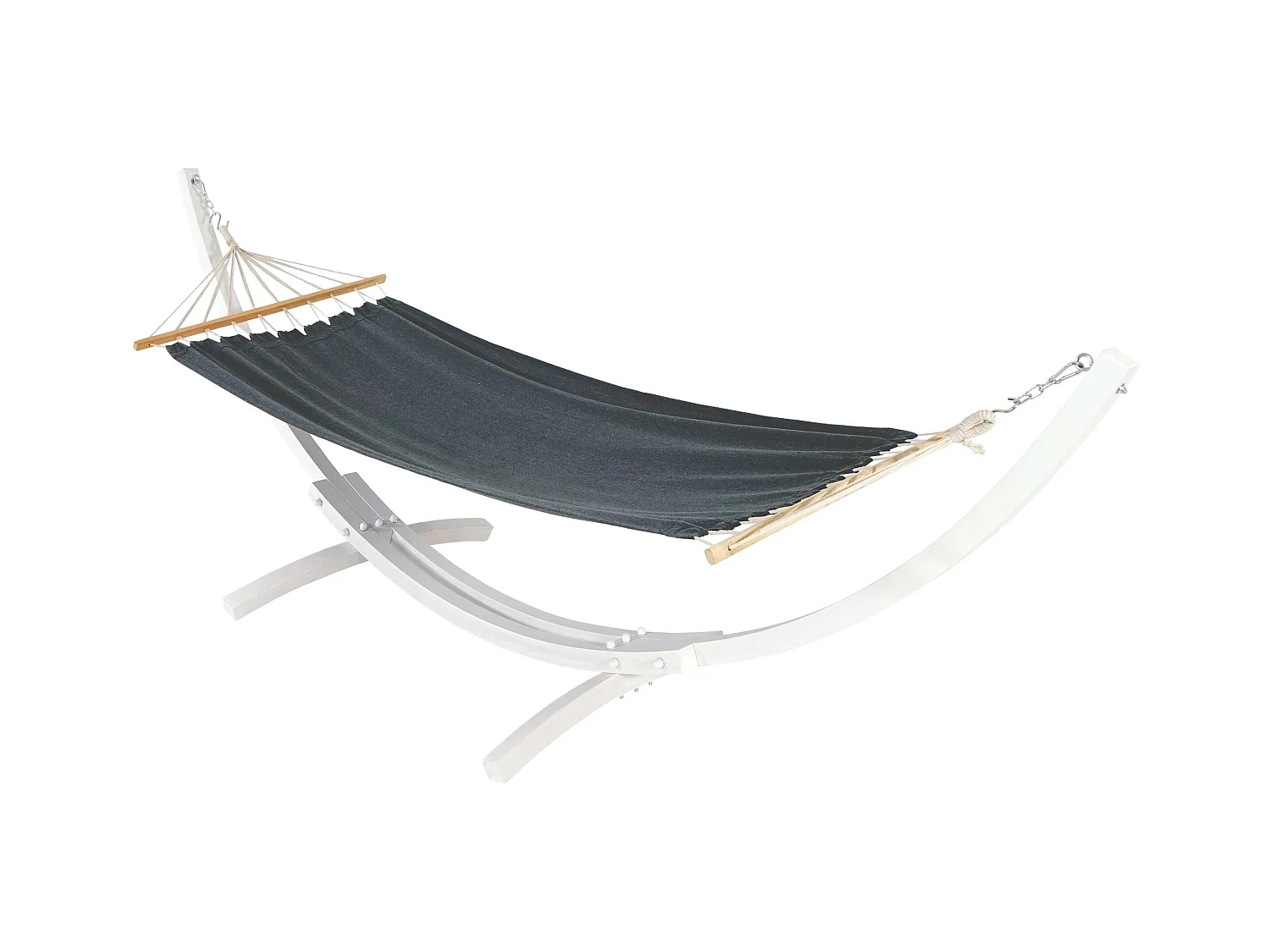Hamac avec support MCW-J46,  blanc, tissu gris