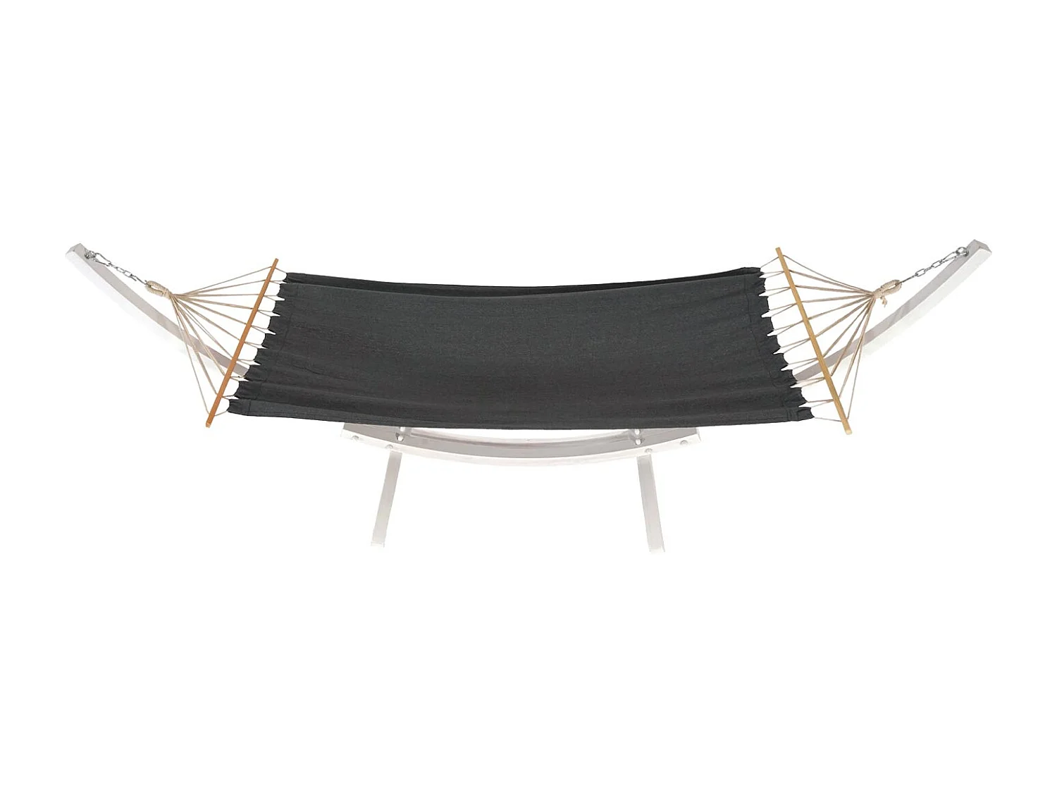 Hangmat met frame MCW-J46,  wit, mat grijs