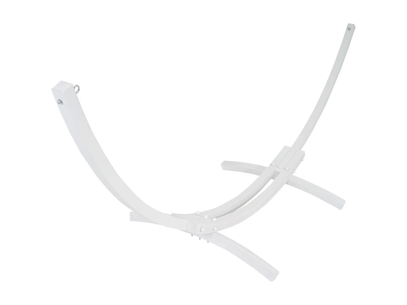 Hangmat met frame MCW-J46,  wit, mat grijs