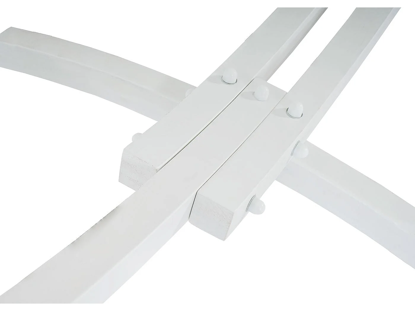 Hangmat met frame MCW-J46,  wit, mat grijs