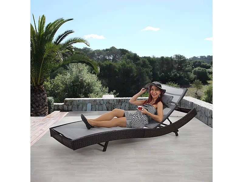 Bain de soleil Phoenix,  marron chiné, enveloppe gris