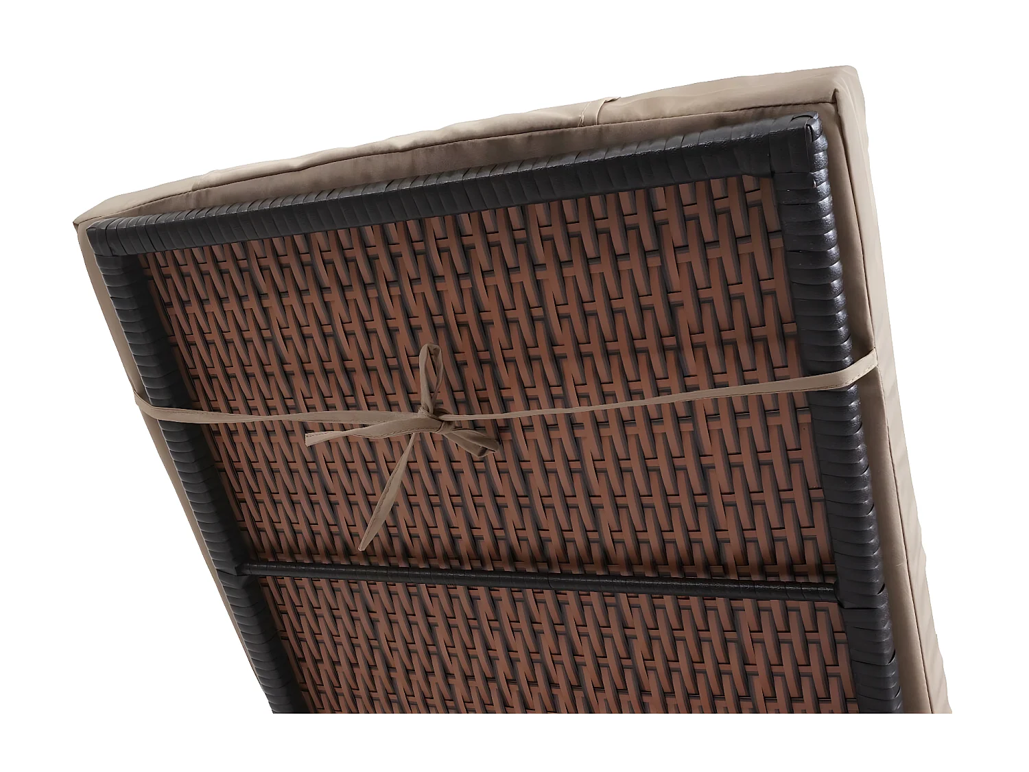 Poly-Rattan Bain de soleil Cesena,  anthracite, coussin beige