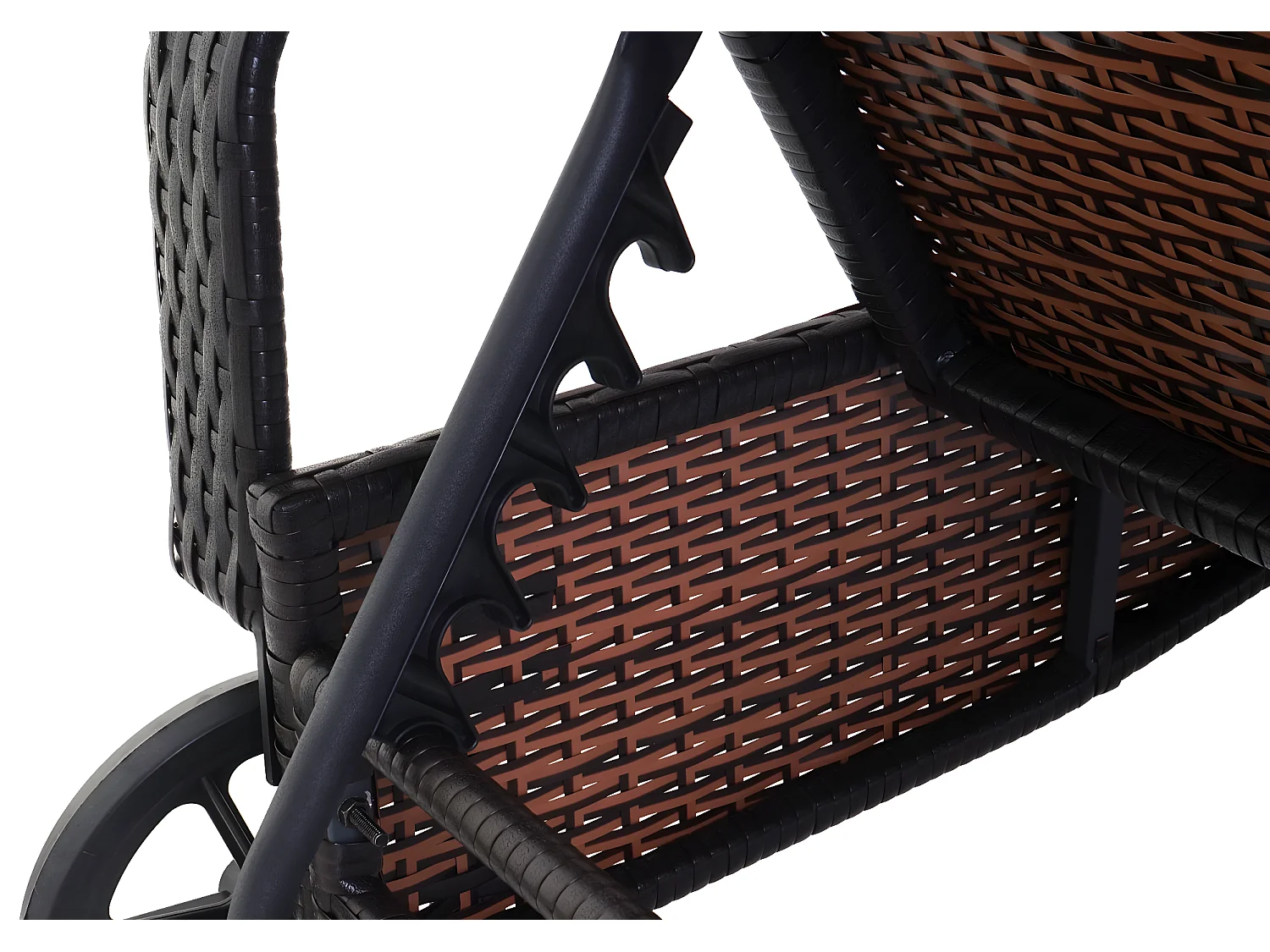 Poly-Rattan Bain de soleil Cesena,  anthracite, coussin beige