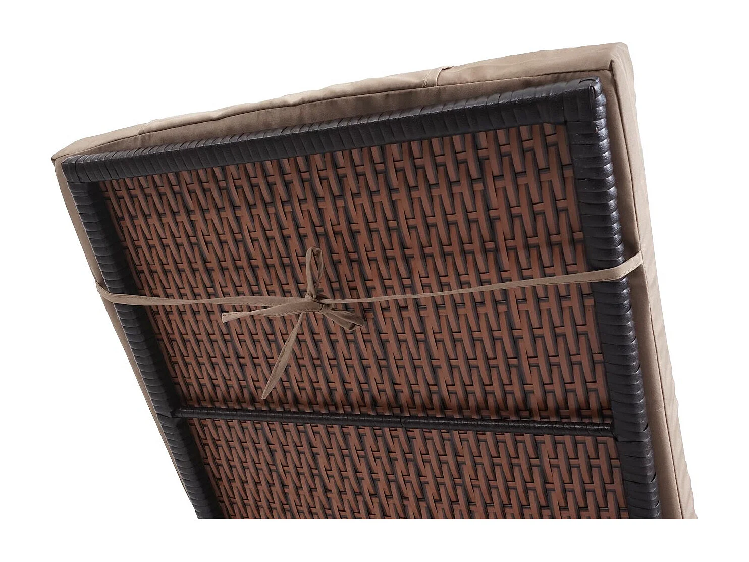 Poly-Rattan Bain de soleil Cesena,  anthracite, coussin beige