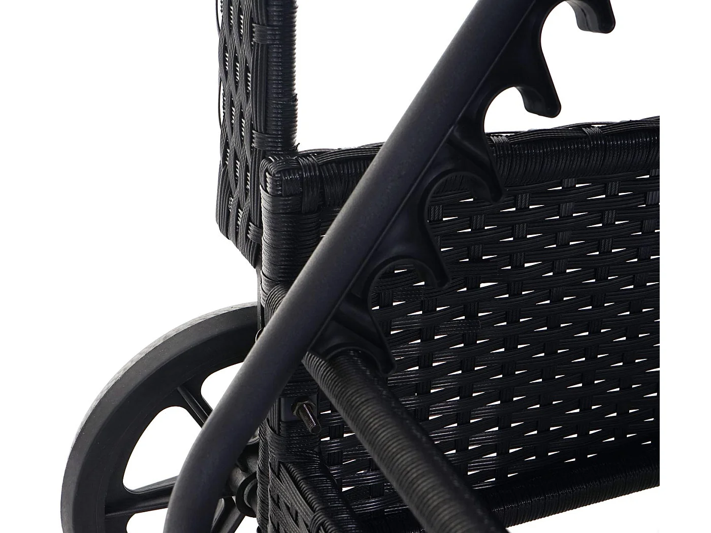 Lettino regolabile da esterno Carrara alluminio polyrattan antracite con cuscino verde