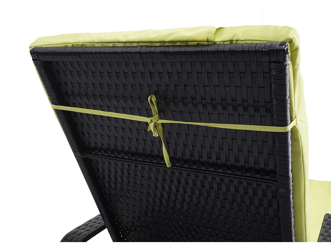 Poly-Rattan Bain de soleil Cesena,  anthracite, coussin vert clair