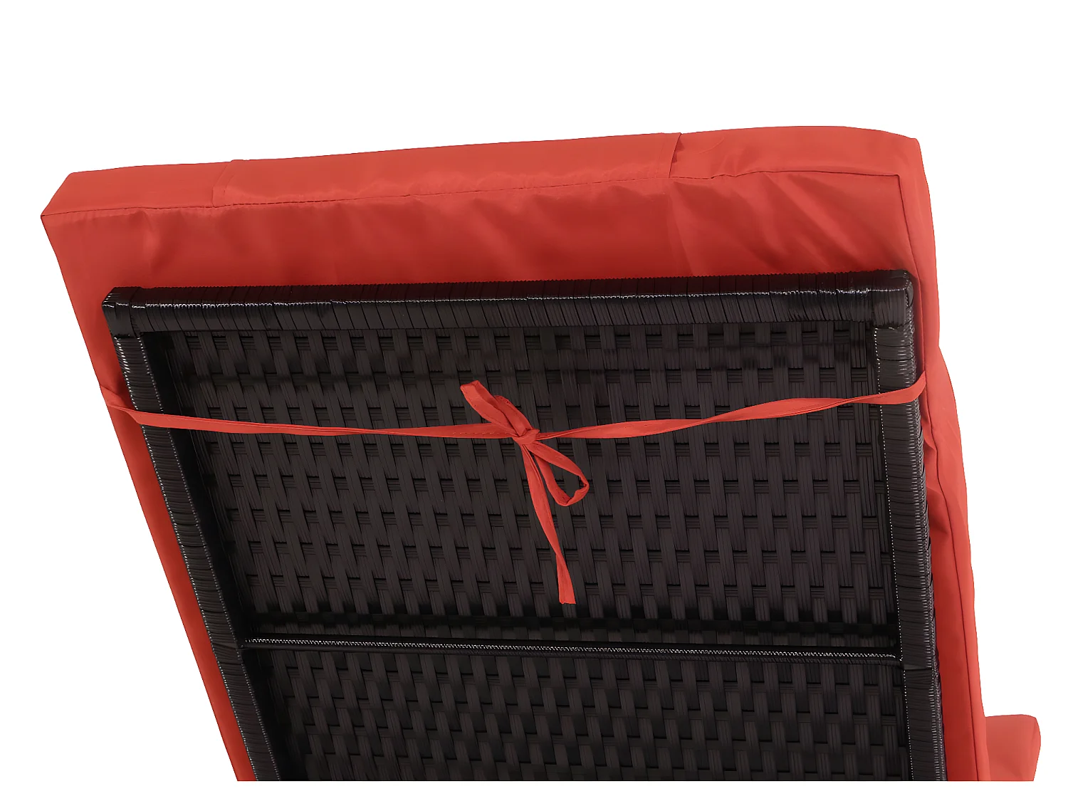 Poly-Rattan Bain de soleil Cesena,  anthracite, coussin terracota