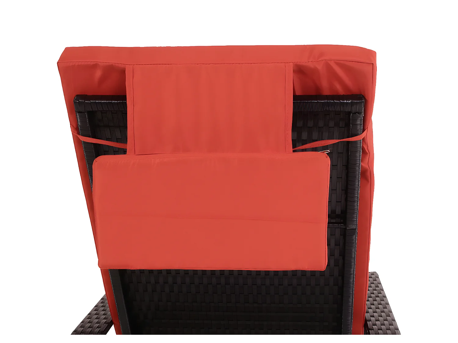 Poly-Rattan Bain de soleil Cesena,  anthracite, coussin terracota