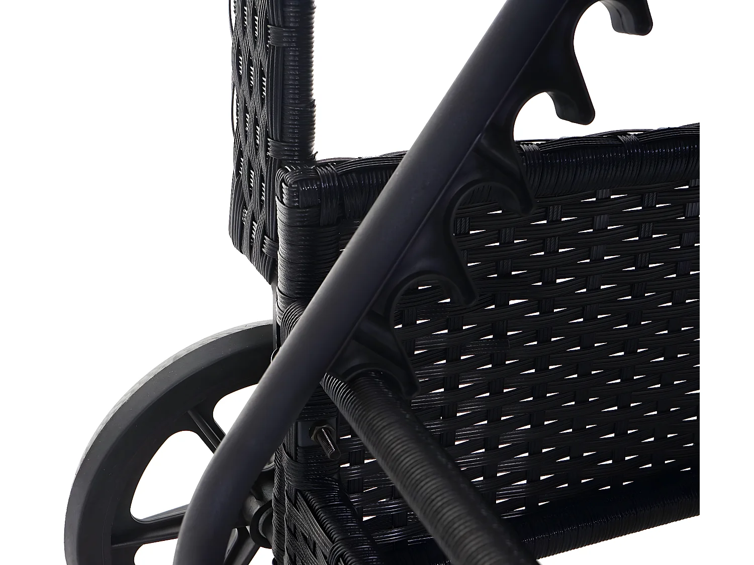 Poly-Rattan Bain de soleil Cesena,  anthracite, coussin terracota