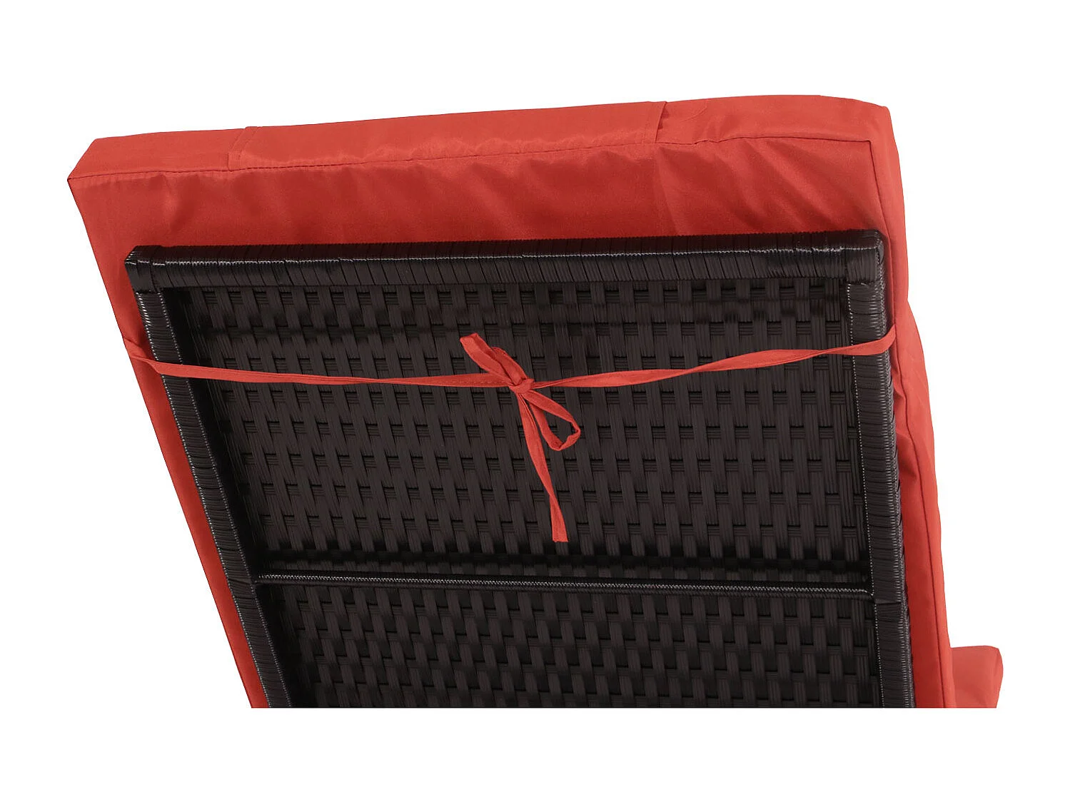 Poly-Rattan Bain de soleil Cesena,  anthracite, coussin terracota
