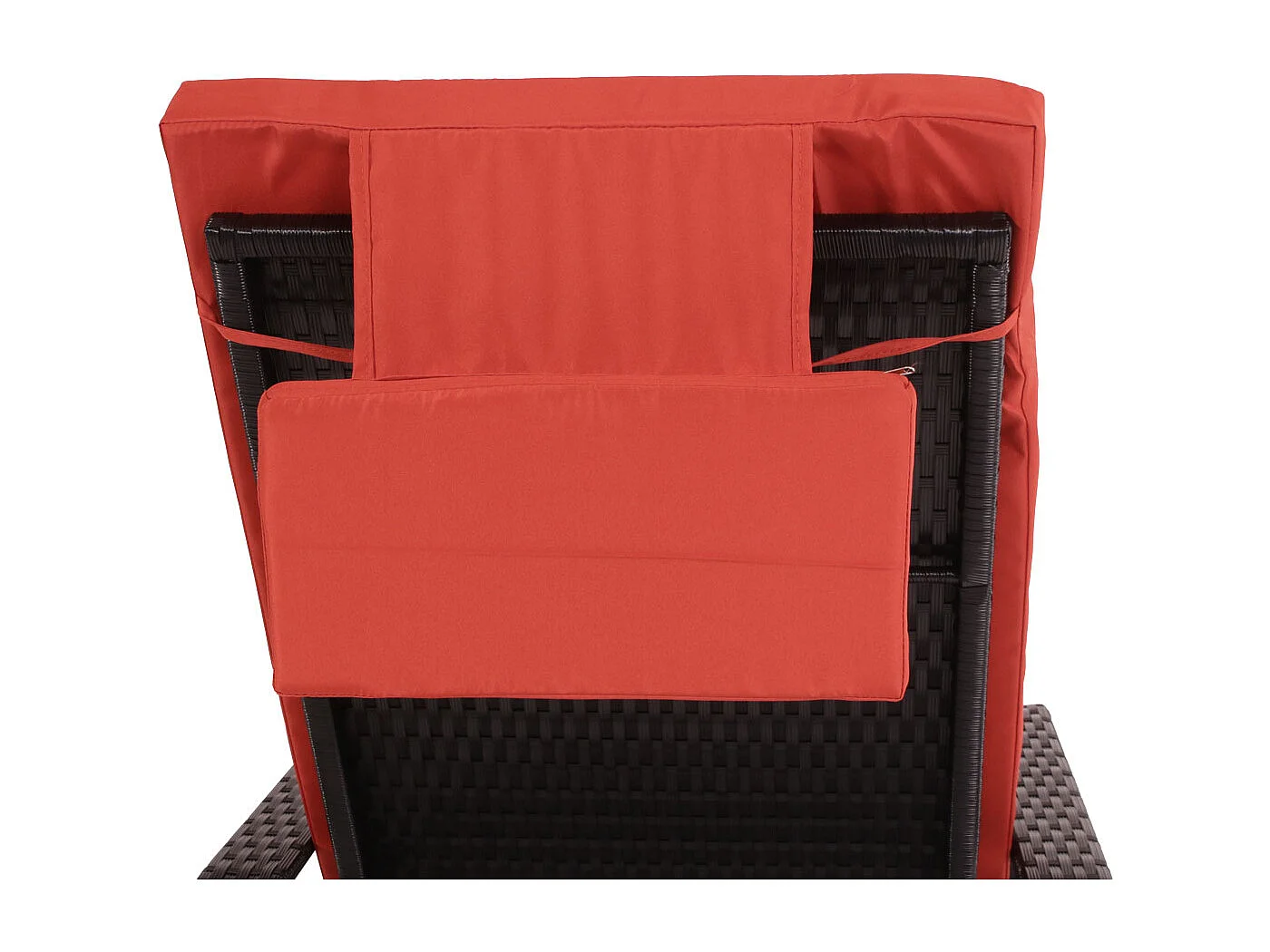 Poly-Rattan Bain de soleil Cesena,  anthracite, coussin terracota