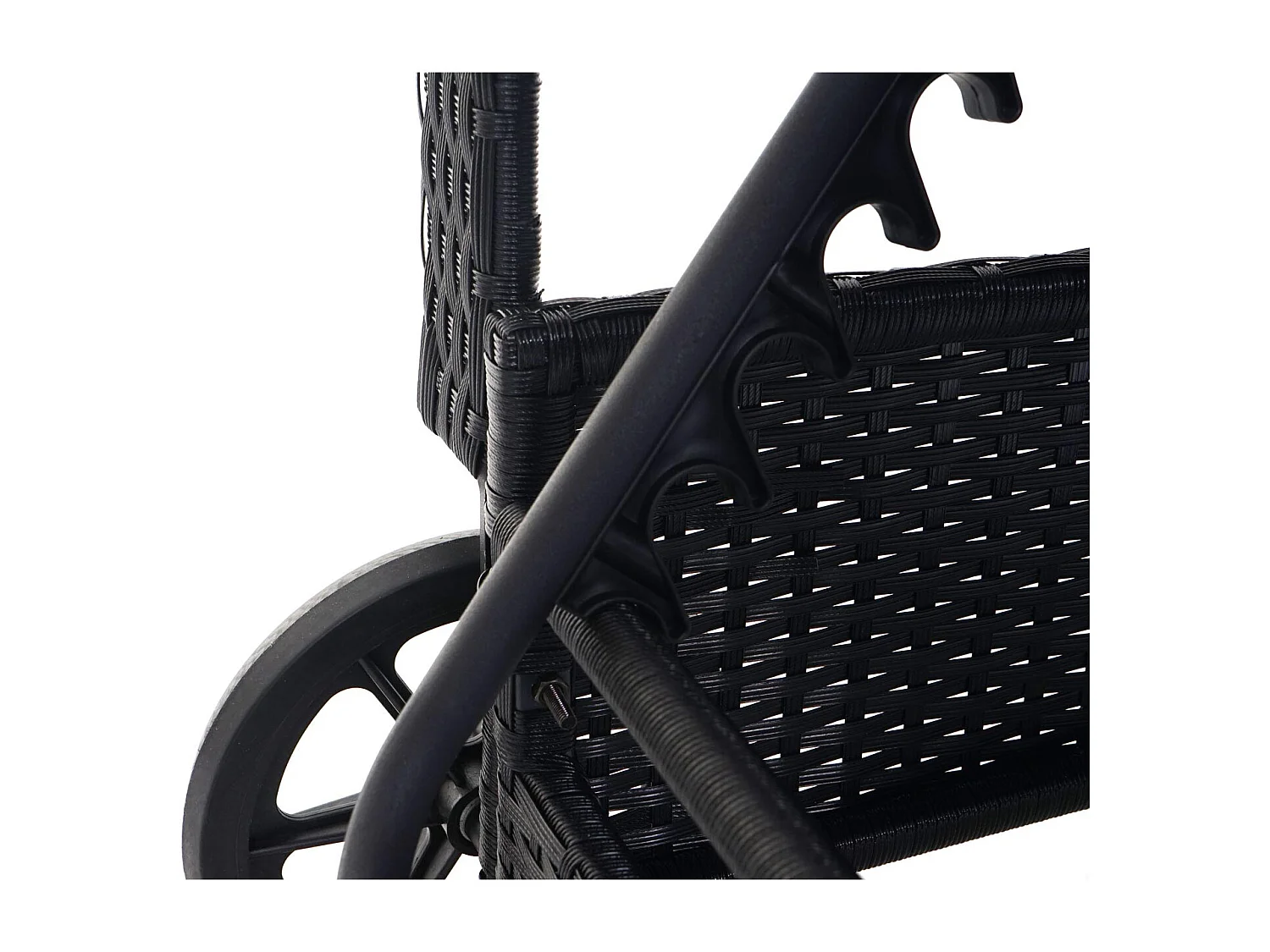 Poly-Rattan Bain de soleil Cesena,  anthracite, coussin terracota