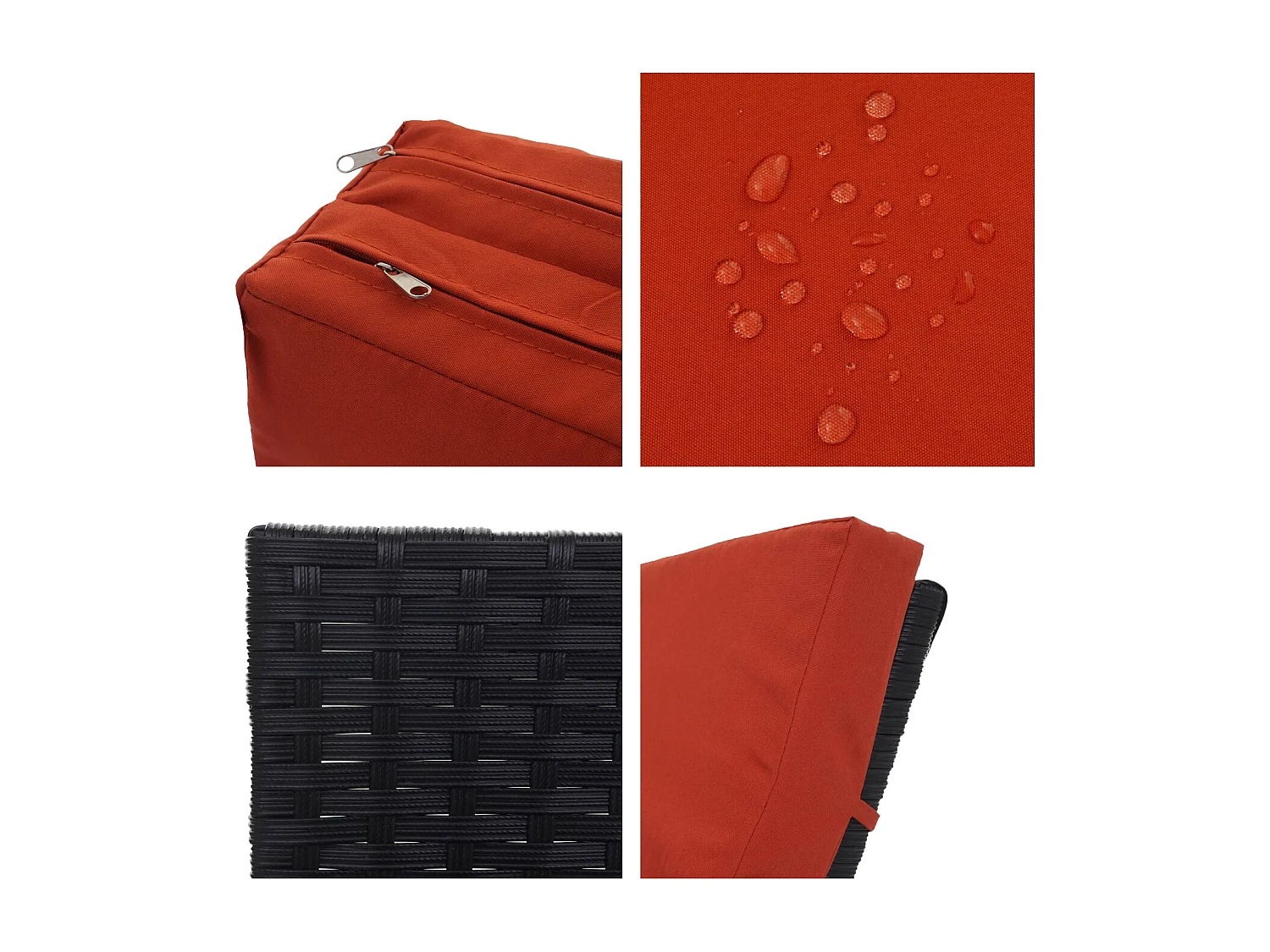 Bain de soleil MCW-D80,  anthracite, coussins terracotta