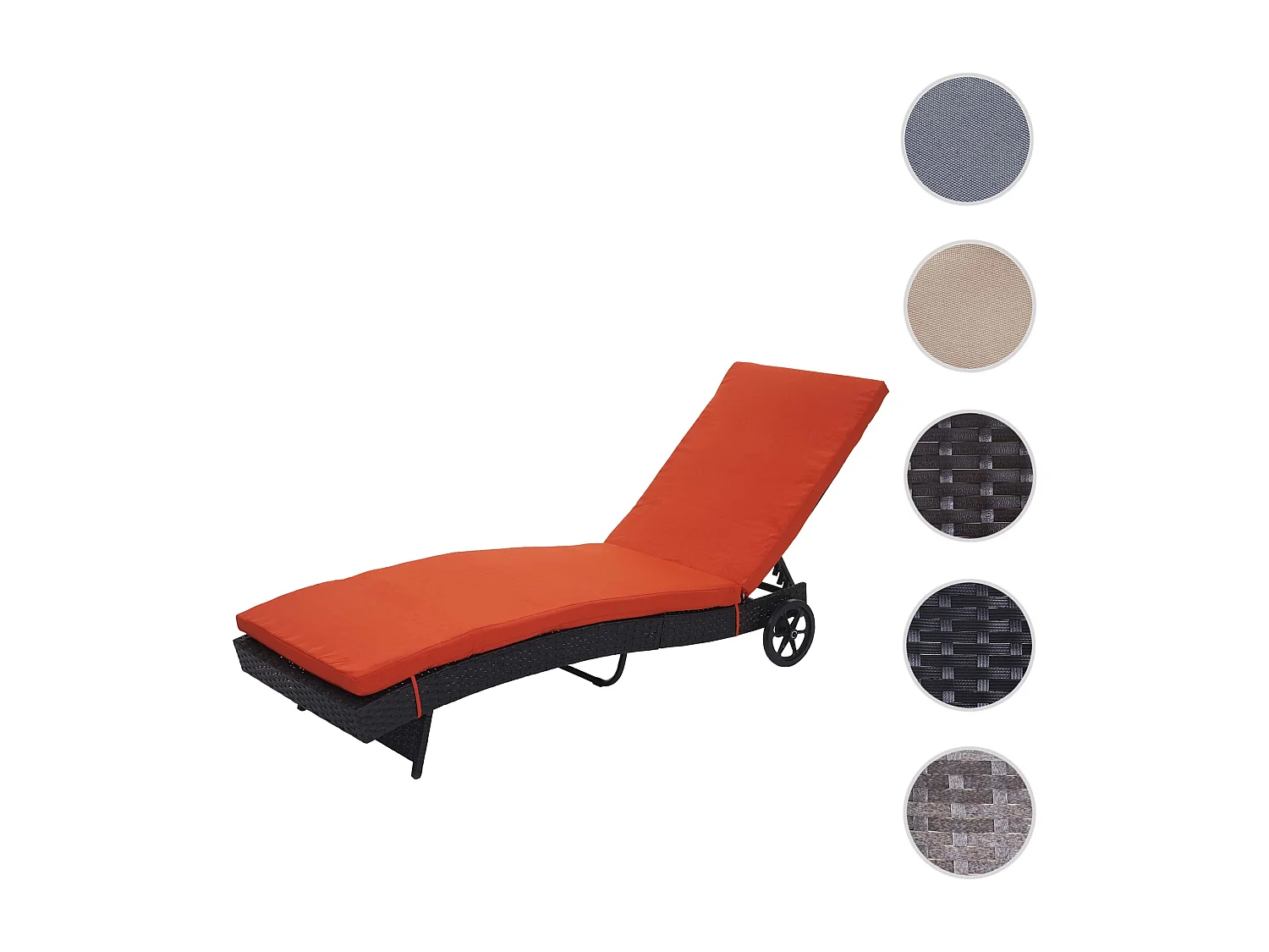 Bain de soleil MCW-D80,  anthracite, coussins terracotta