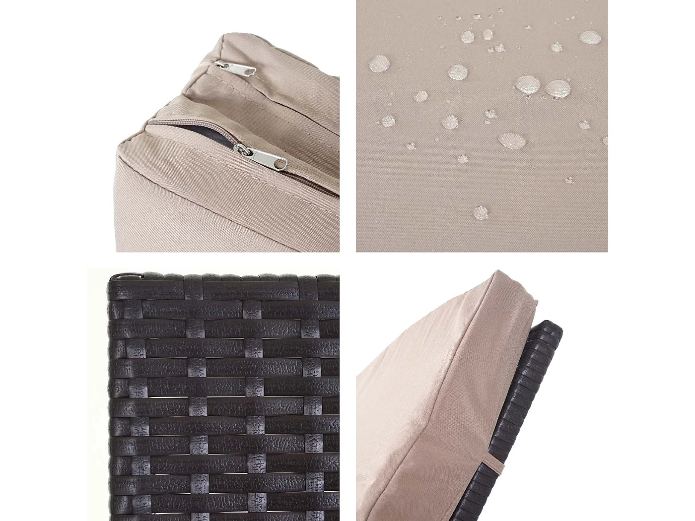 Bain de soleil MCW-D80,  marron, coussin beige