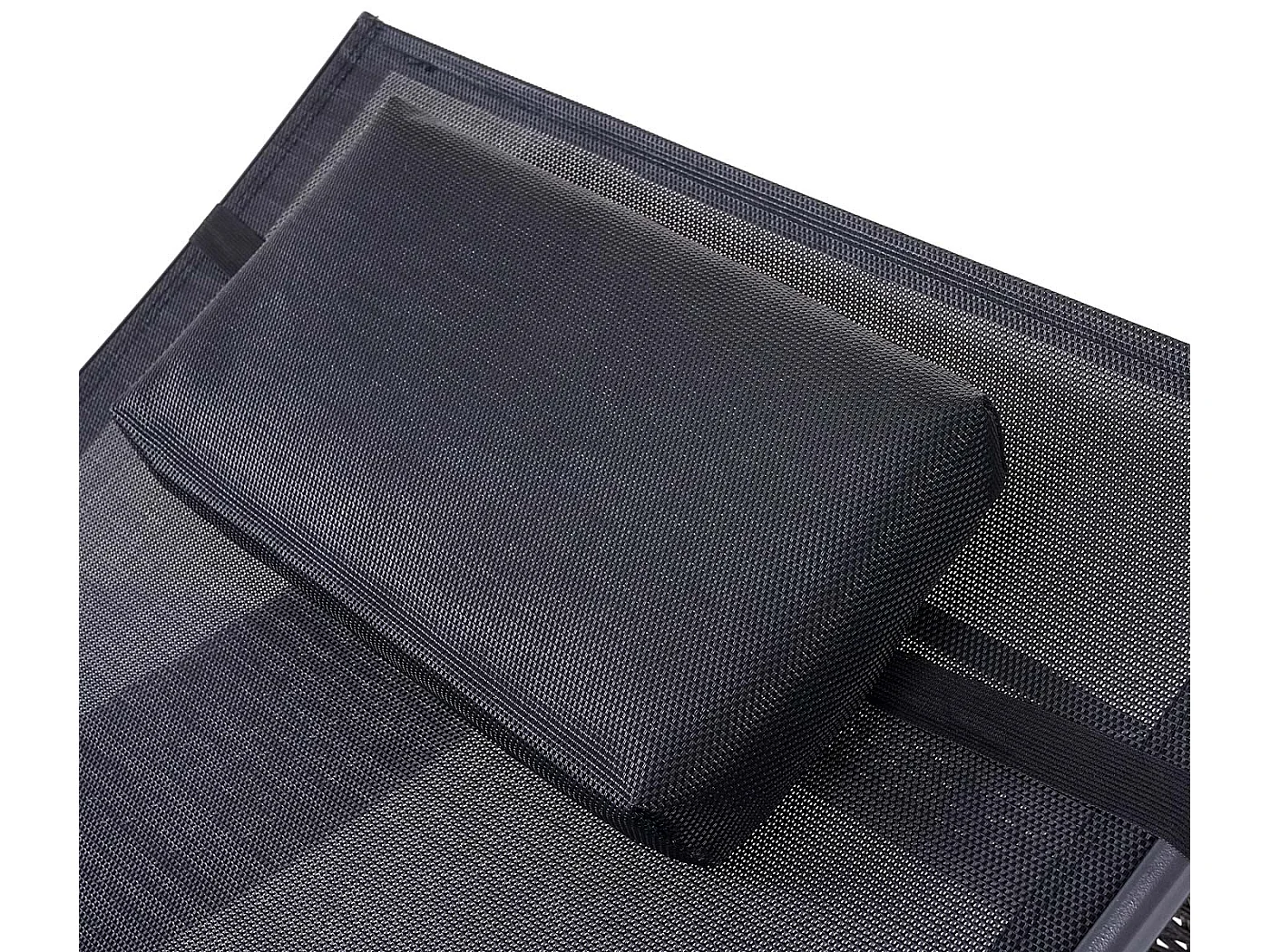 Sonnenliege Phoenix, Grau, Bezug schwarz