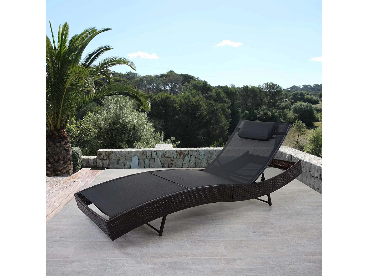 Bain de soleil Phoenix,  marron chiné, enveloppe noir