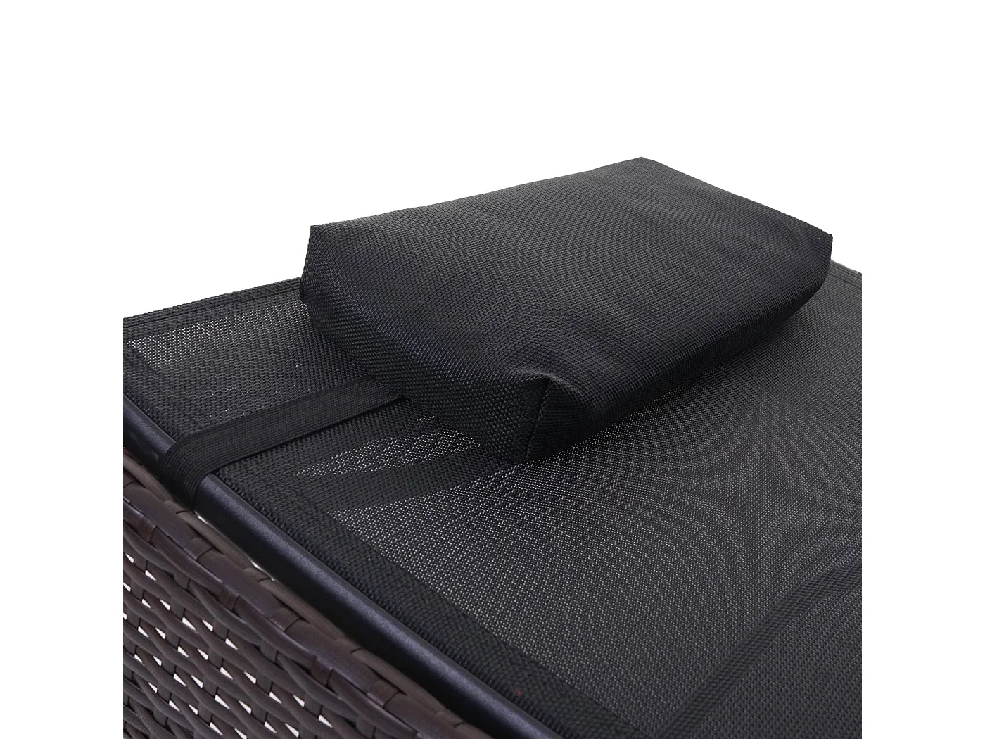 Ligstoel Phoenix,  bruin gemêleerd, bekleding zwart