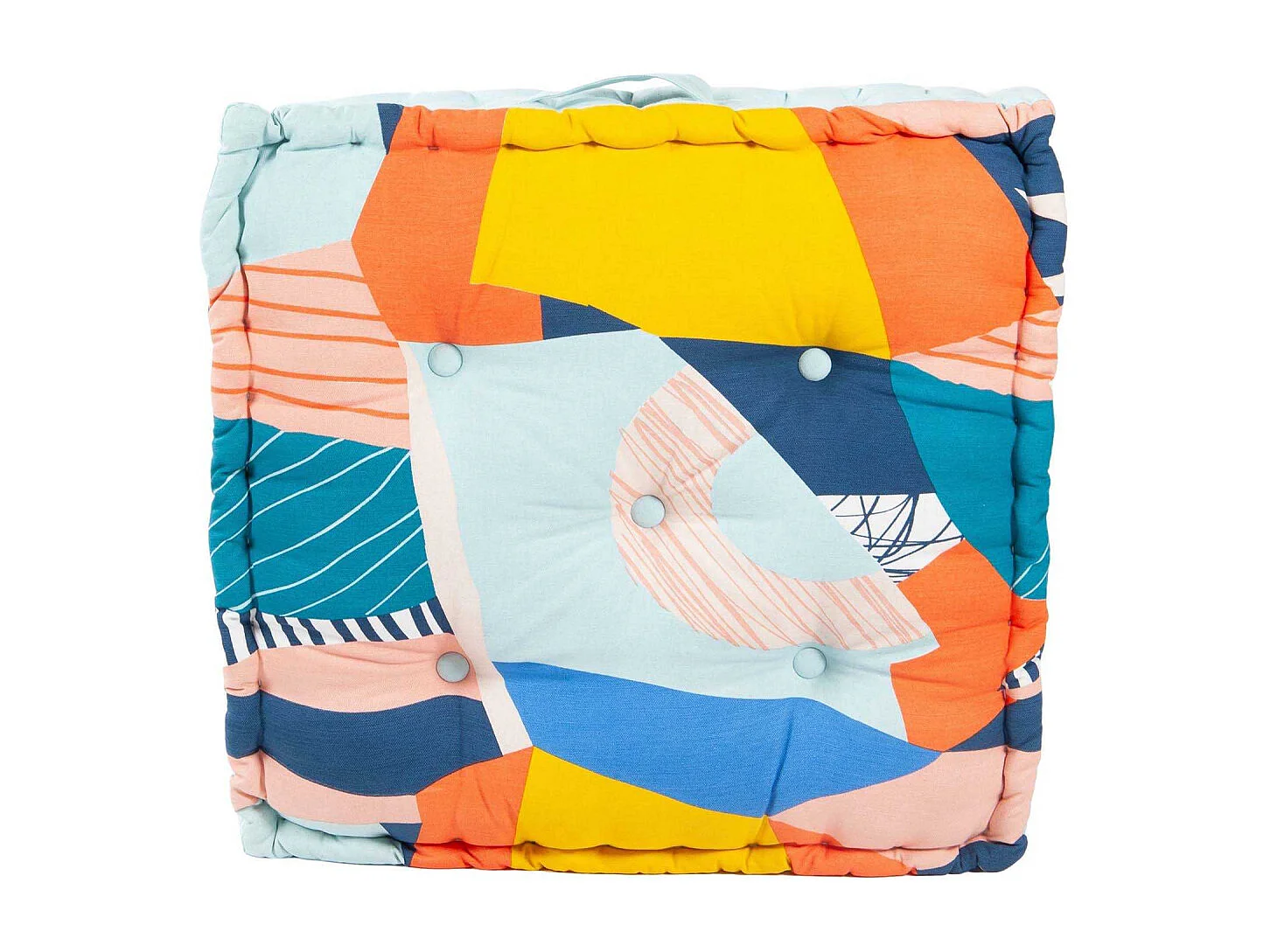 Coussin de sol en coton 60 x 60 x 12 cm Imprimé Papercut