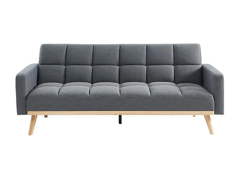 Sofá convertible de 3 plazas gris ADONA