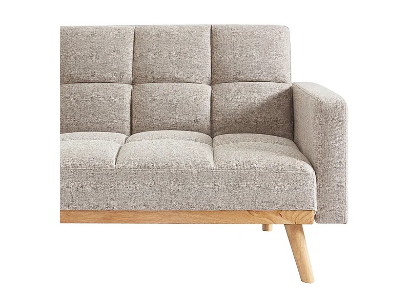 Divano letto beige convertibile a 3 posti collezione ADONA