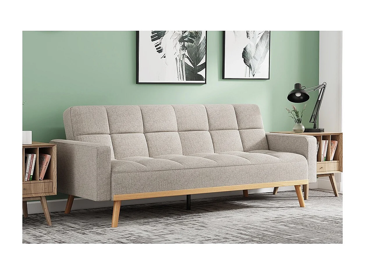 Driezits slaapbank beige uit de ADONA collectie