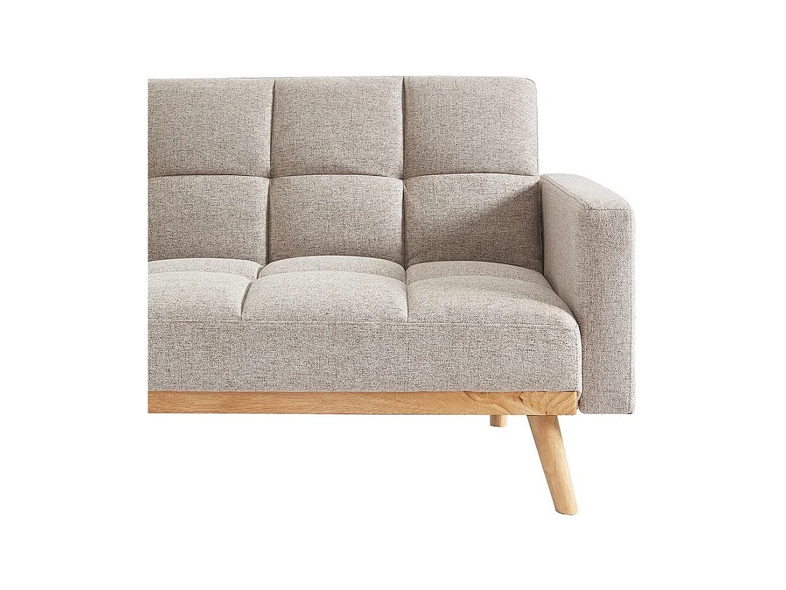 Canapé lit 3 places convertible beige collection ADONA
