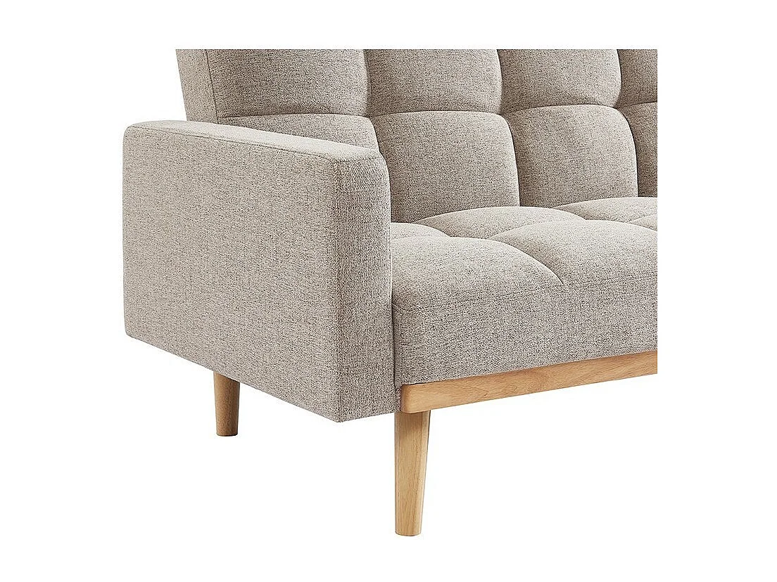 Sofá-cama bege conversível de 3 lugares coleção ADONA