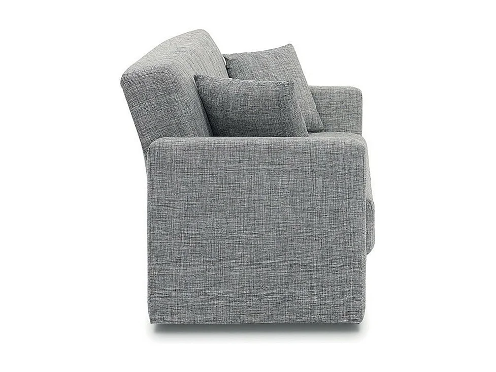 Canapé 3 places convertible gris clair ZEN, couchage 180x100 cm