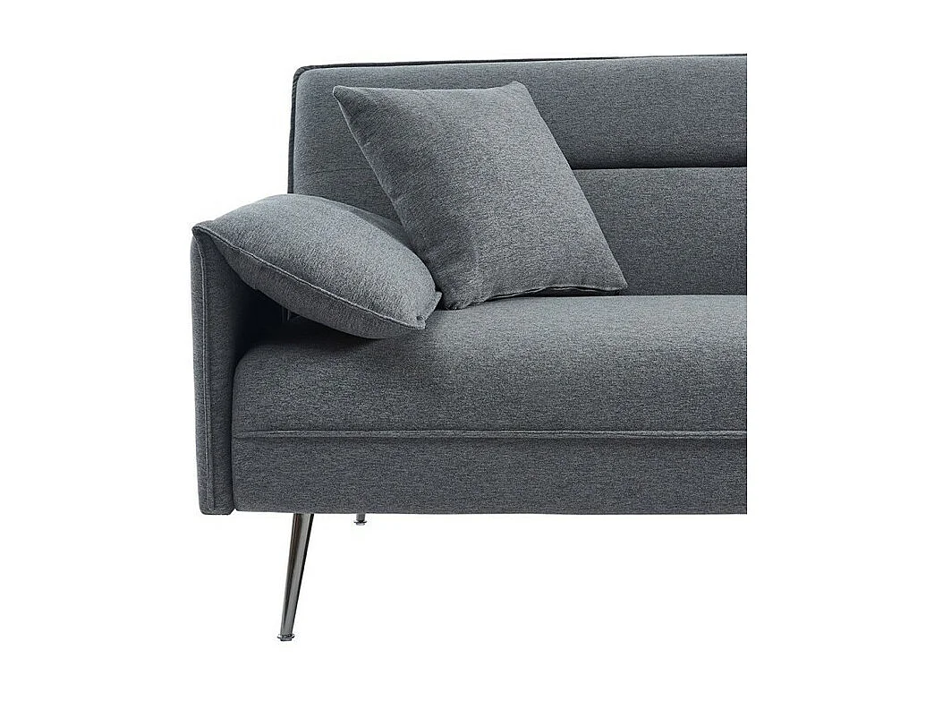 Sofá 3 lugares conversível cinza coleção SILAS