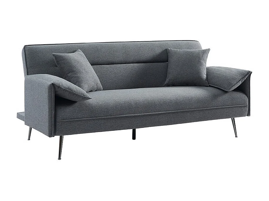 Sofá 3 lugares conversível cinza coleção SILAS