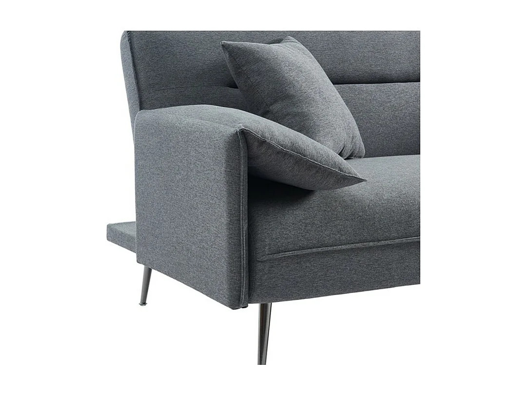 Sofá 3 lugares conversível cinza coleção SILAS