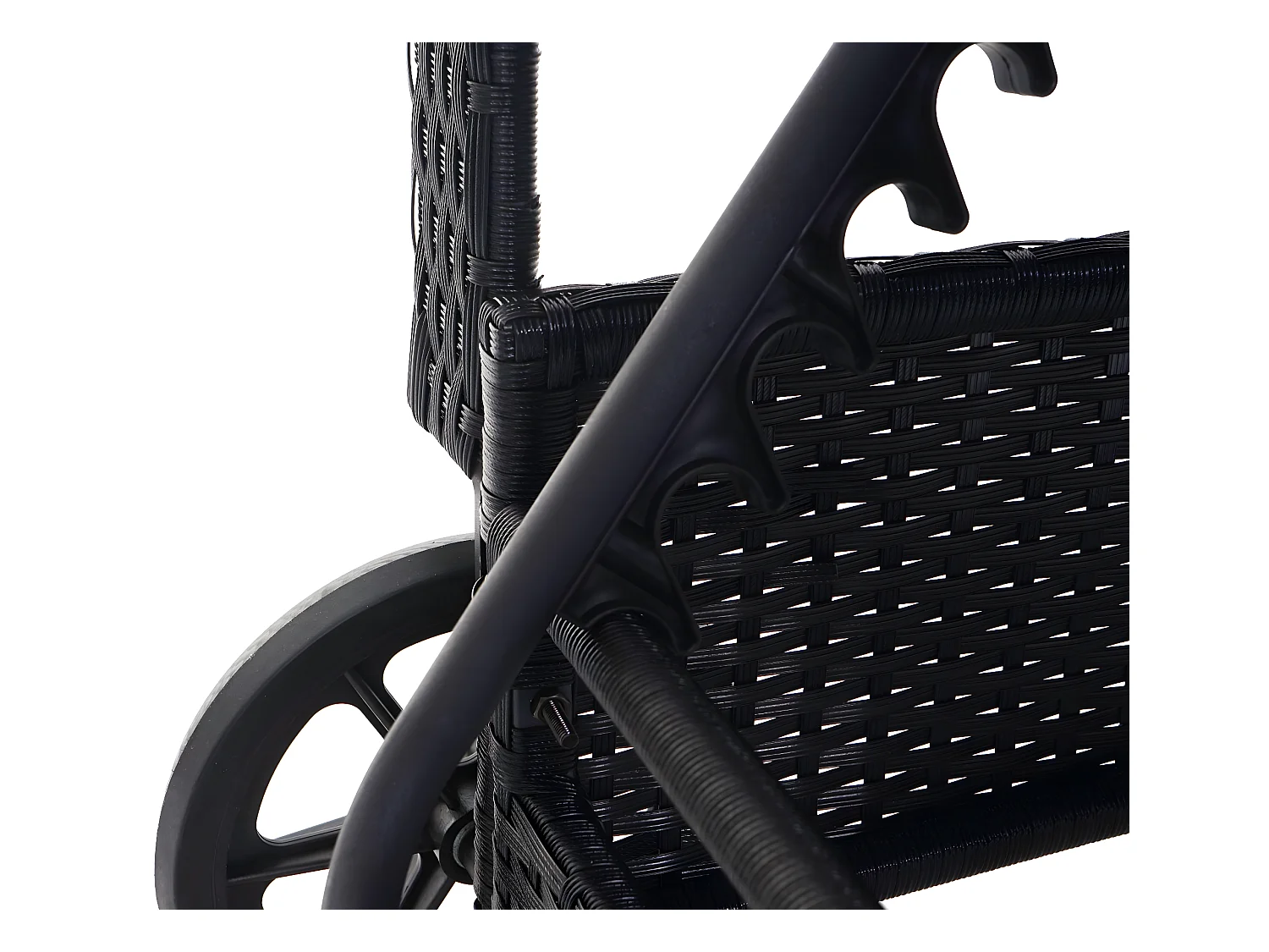 Polirattanowy leżak Cesena,  antracyt, beżowe poduszki