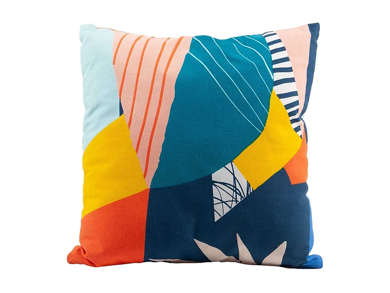 Coussin en coton imprimé 45 x 45 cm