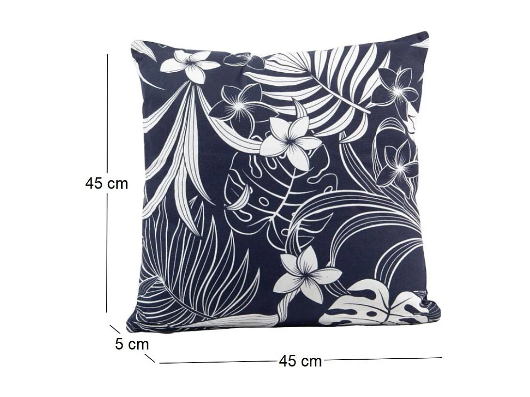 Coussin en coton imprimé 45 x 45 cm