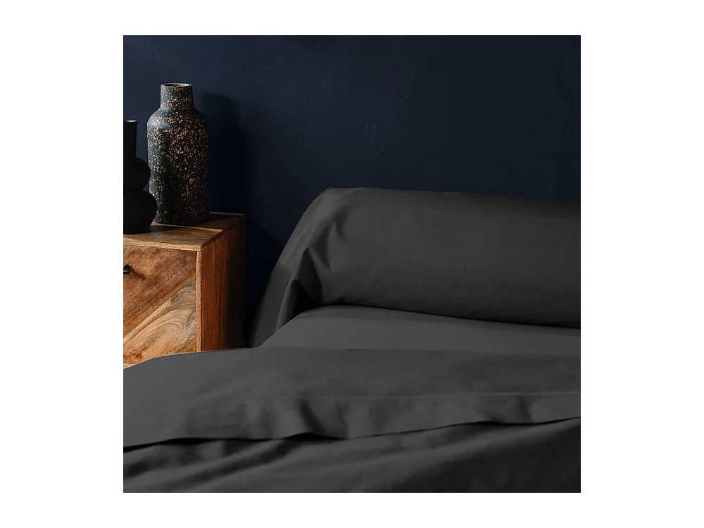 Taie de Traversin "Lina" 85x185cm Noir