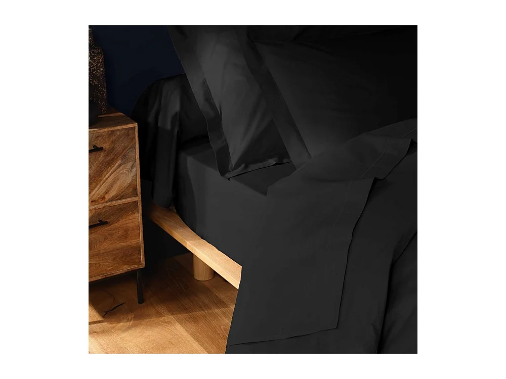 Taie de Traversin "Lina" 85x185cm Noir