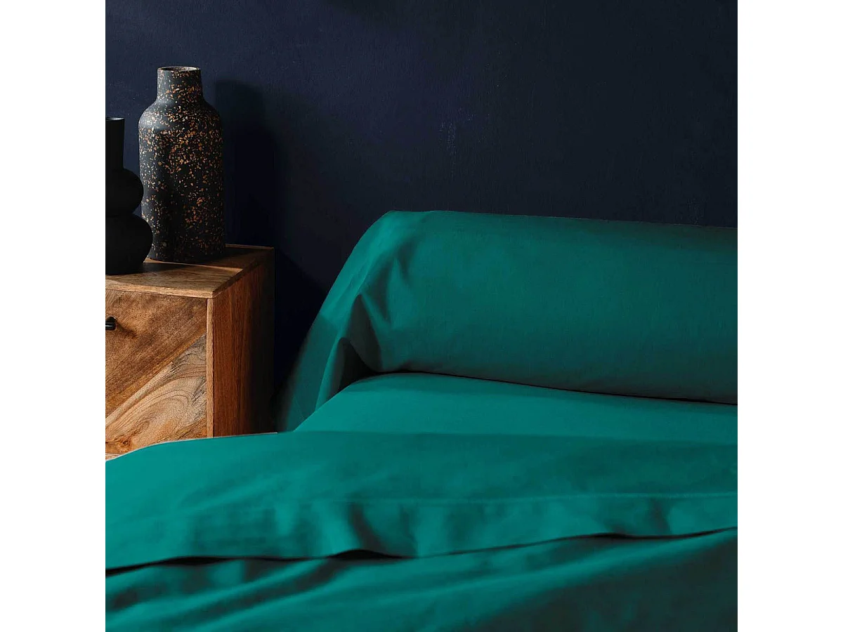 Taie de Traversin "Lina" 85x185cm Emeraude