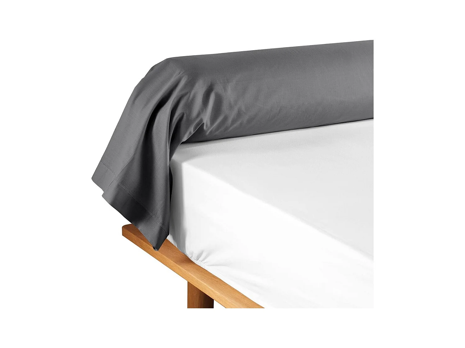 Taie de Traversin "Lina" 85x185cm Anthracite