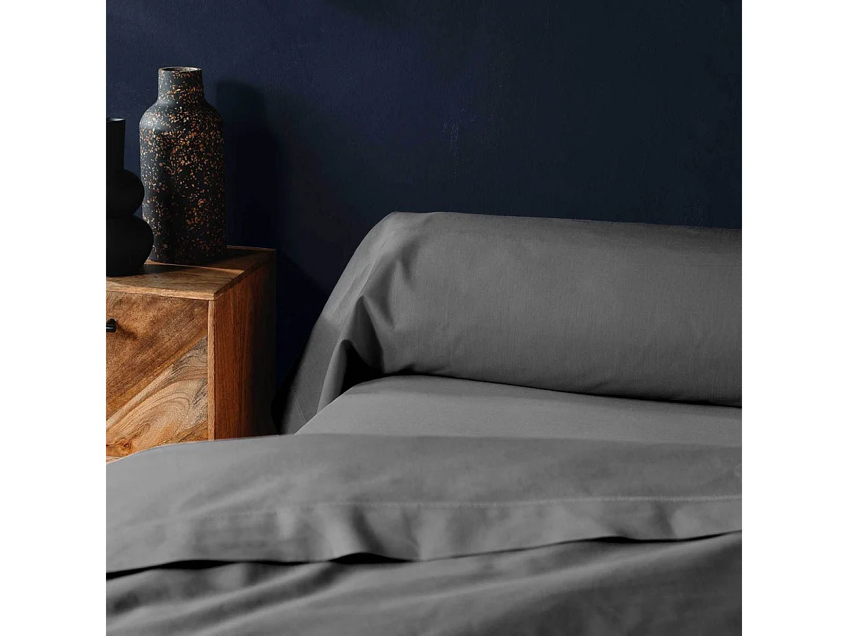 Taie de Traversin "Lina" 85x185cm Anthracite