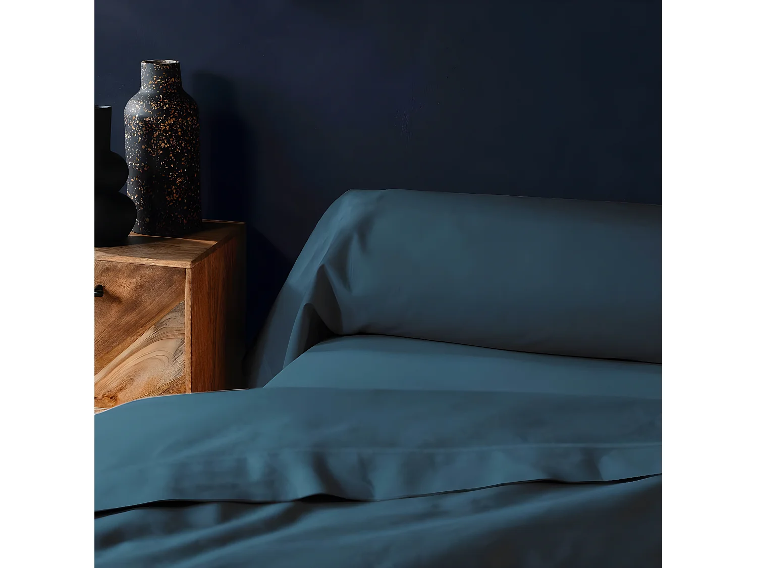 Taie de Traversin "Lina" 85x185cm Bleu