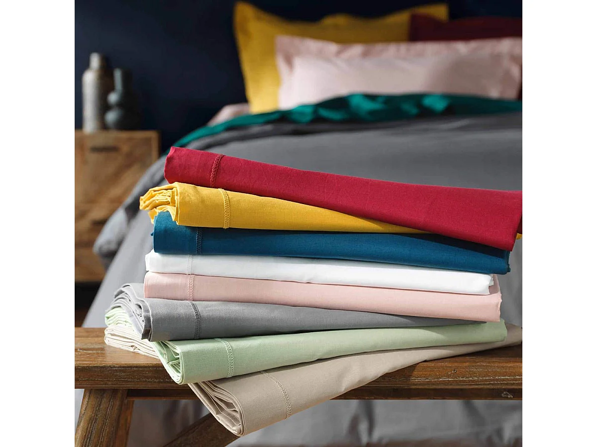 Drap Plat "Lina" 240x300cm Rose