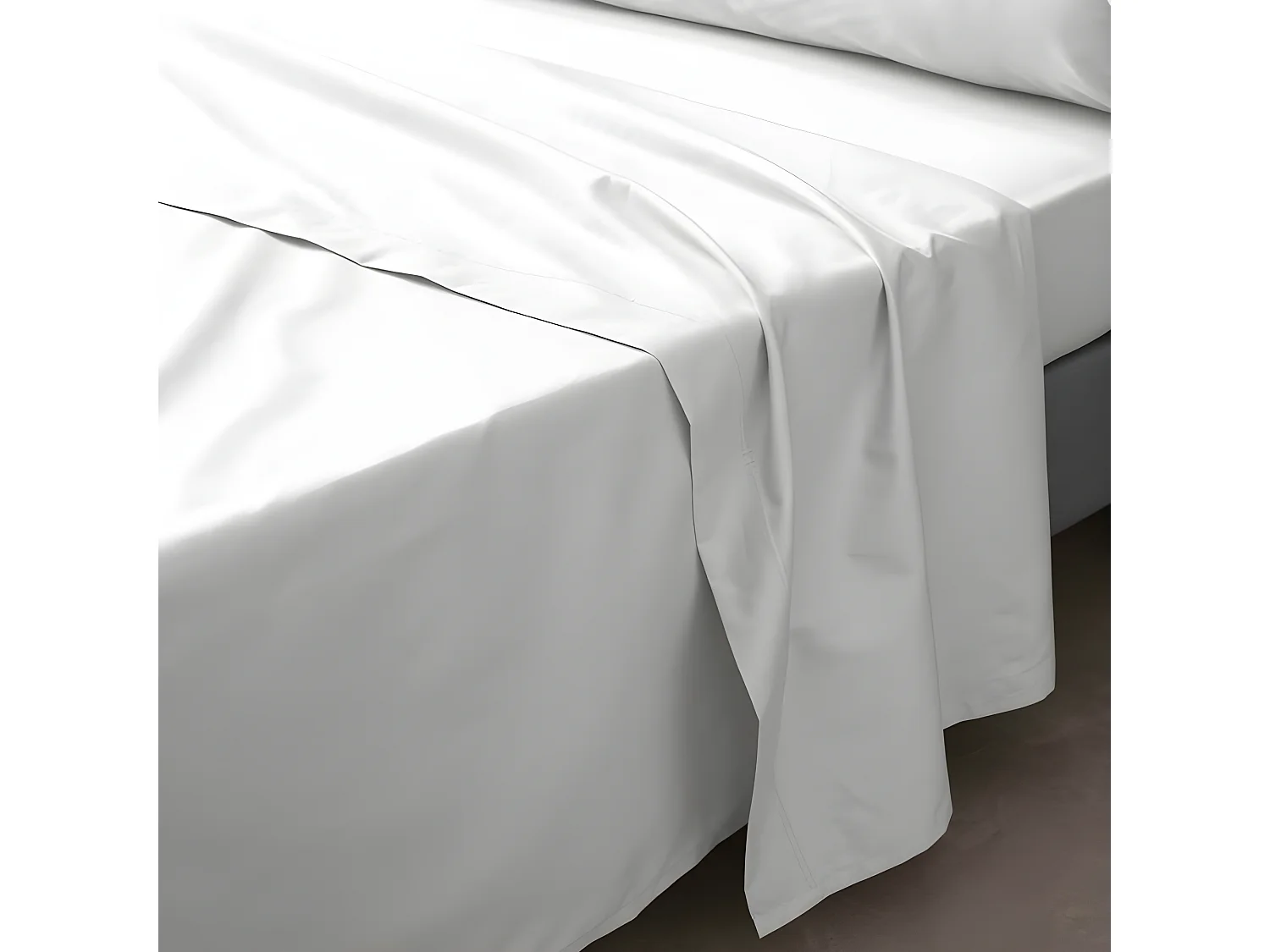 Drap Plat "Percaline" 240x300cm White