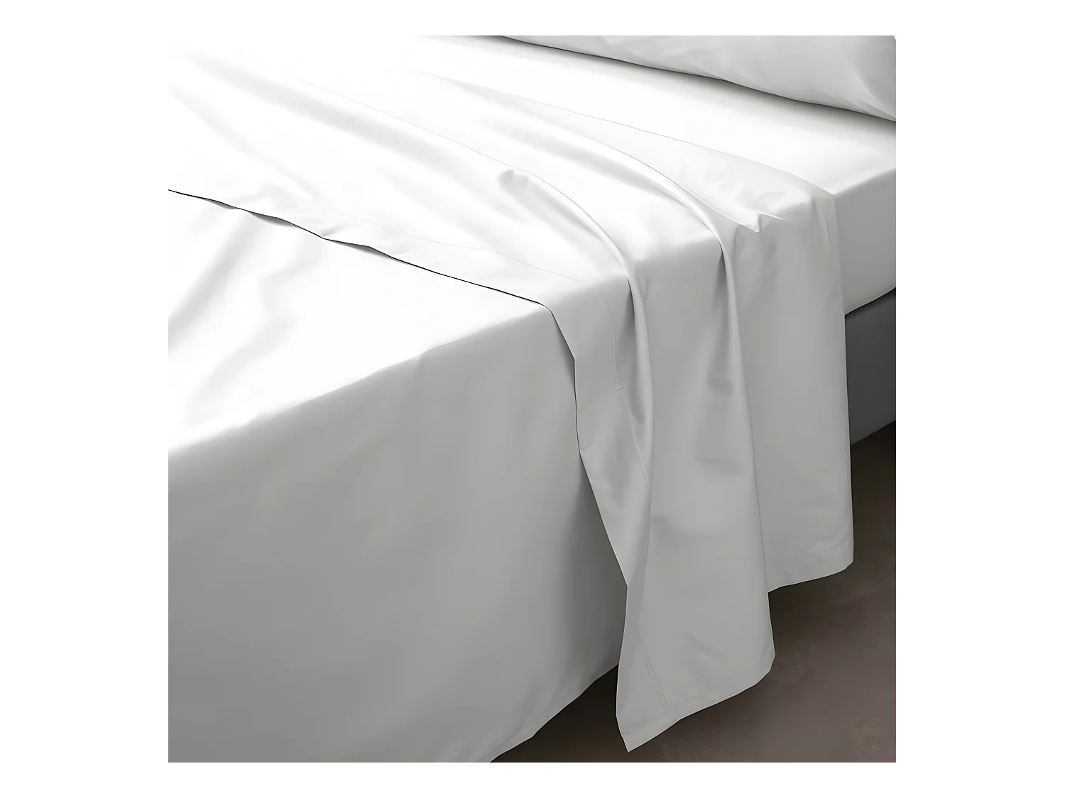 Drap Plat "Percaline" 240x300cm White