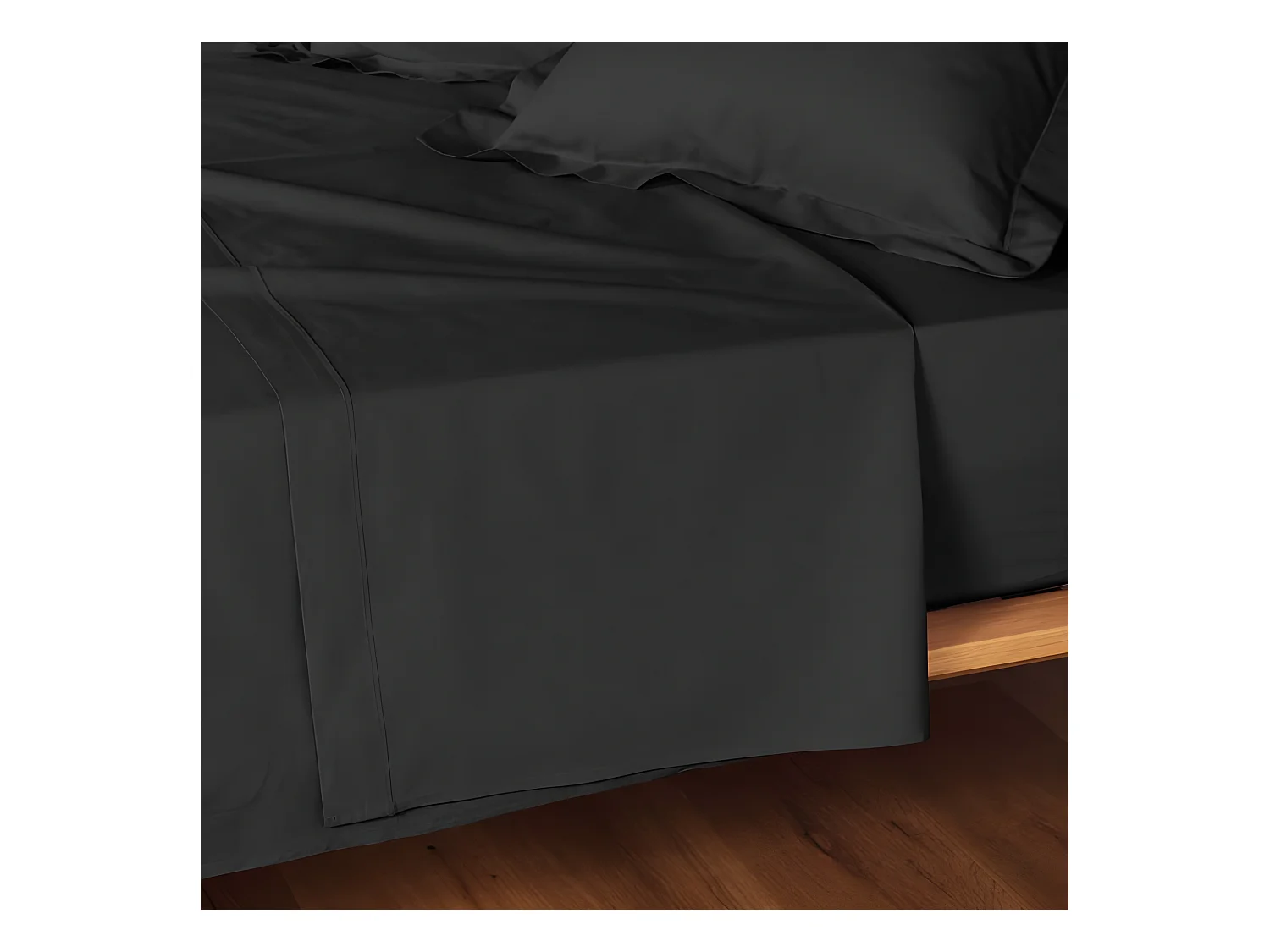 Drap Plat "Lina" 240x300cm Noir