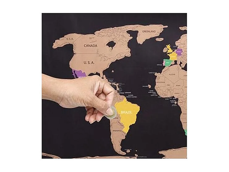 Poster à gratter  Carte du monde