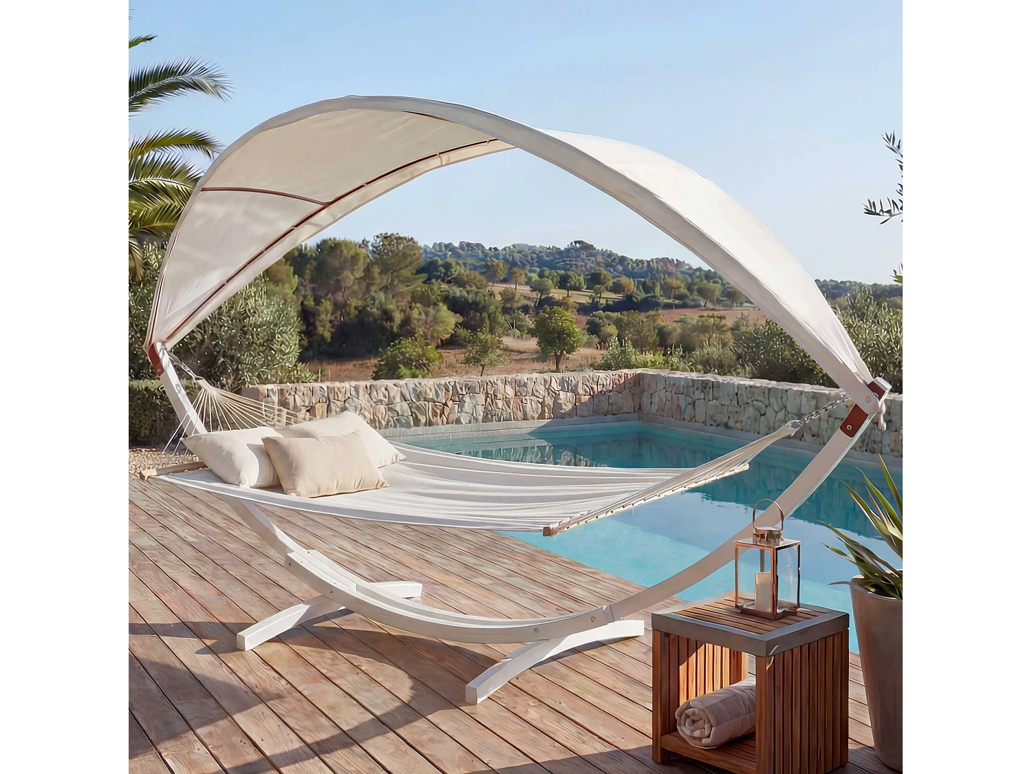 Hamac MCW-J47,  blanc, crème-blanc