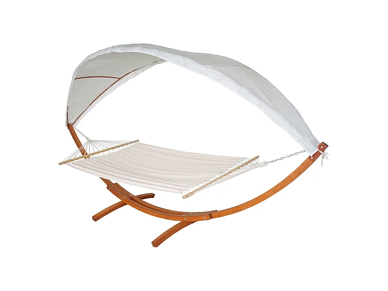 Cama de rede MCW-J47,  castanho, branco-creme