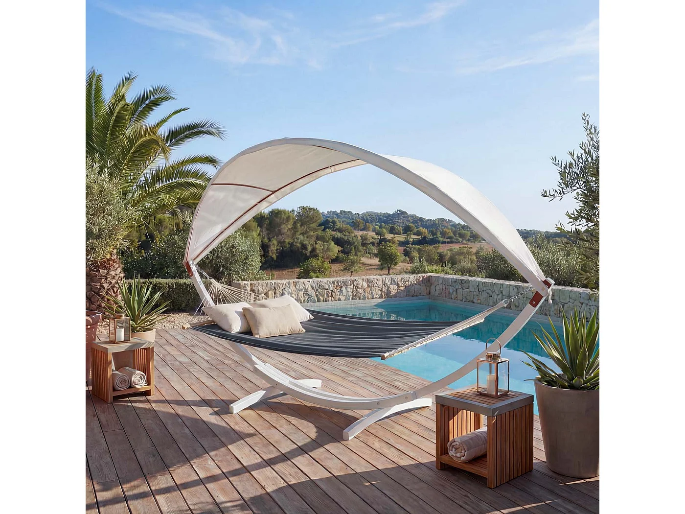 Hamac MCW-J47,  blanc, gris