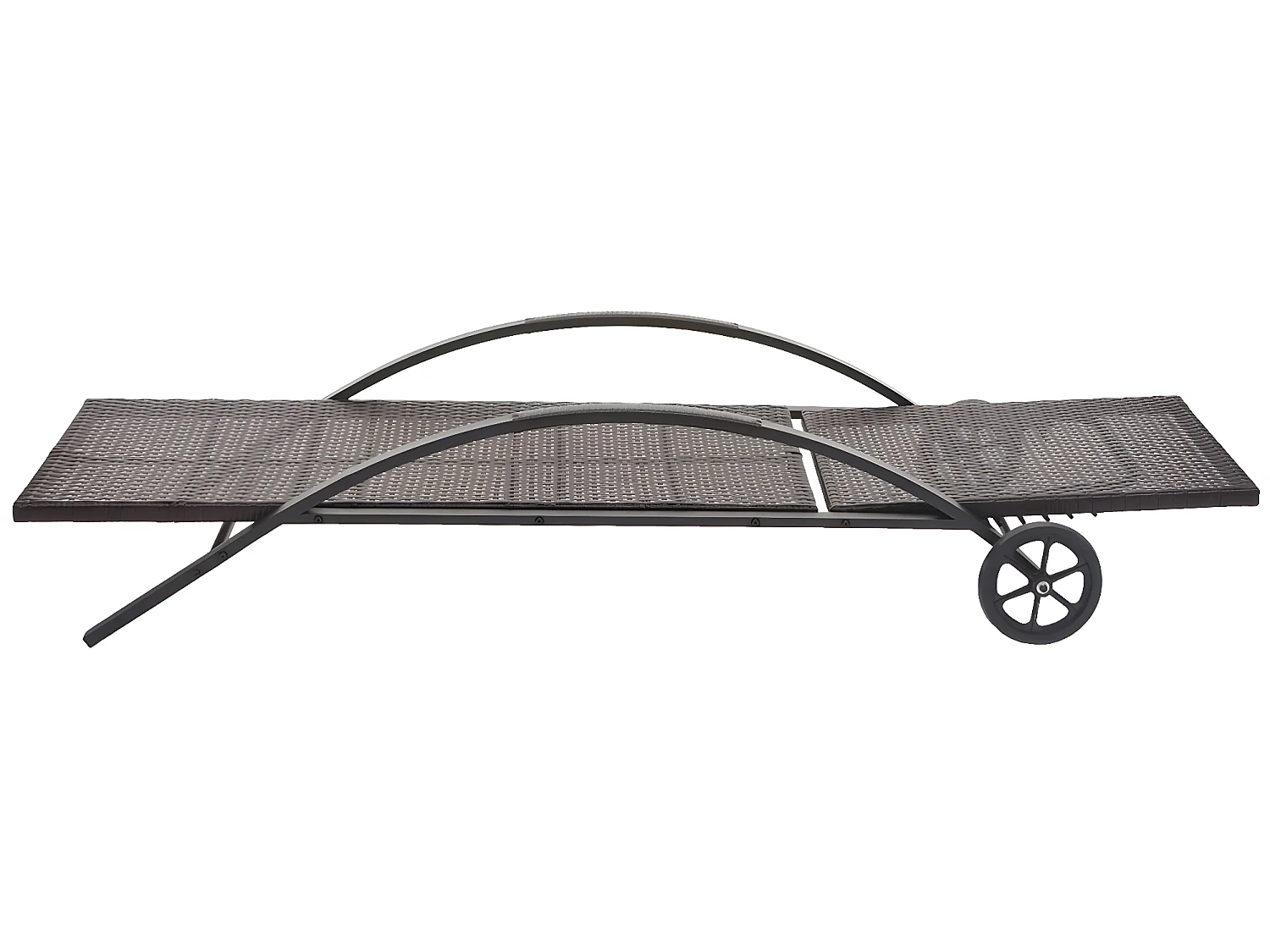 Leżak MCW-E27 (zestaw 2 sztuk),  brązowy, poduszki kremowo-beżowe